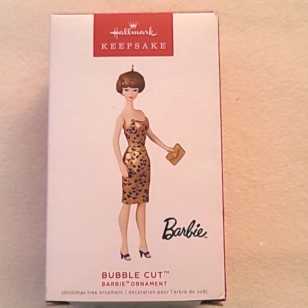 Barbie Hallmark Keepsake Ornament 2022 Bubble Cut nib